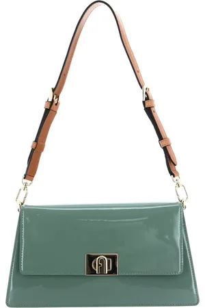 Furla Leren Schoudertas Avondtas Zoe Shoulder Bag Mintgroen