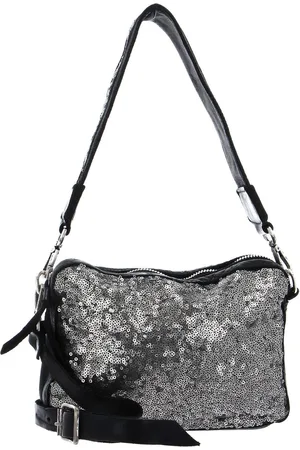 Caterina Lucchi Schoudertas Hakea Bowler Bag Zilverkleurig