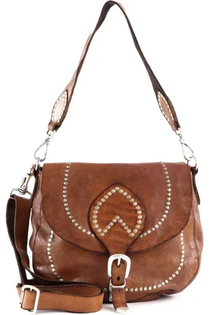 Campomaggi Leren Schoudertas Crossbody Bag Small Bruine