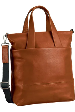 Leonhard Heyden Schoudertas Laptoptas met laptopvak Hamburg Shopper Bruine