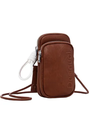 Desigual Telefoontasje Half Logo Phone Bag Lichtbruin