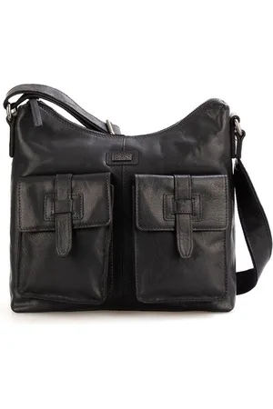 Spikes&Sparrow Leren Crossbodytas - Arizona - Zwart