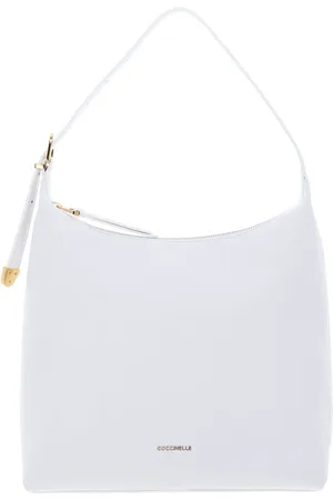 Coccinelle Leren Schoudertas Gleen Handbag Grained Leather Wit