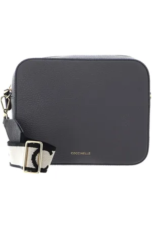 Coccinelle Leren Schoudertas Tebe Crossover Bag Grijs