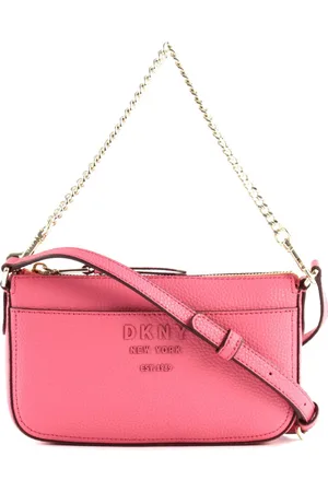 DKNY Leren Schoudertas Avondtas Noho Demi Pebble Roze