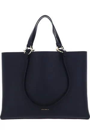 Coccinelle Leren Handtas Schoudertas Hop On Handbag Grained Leather Donkerblauw