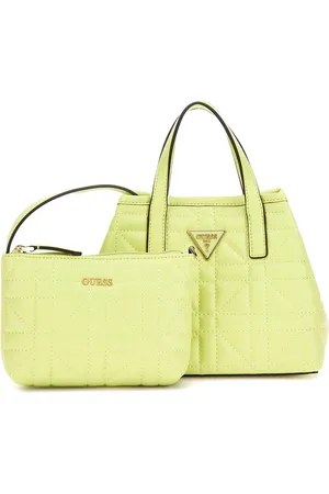 Guess Handtas Schoudertas Latona Mini Tote Neongeel