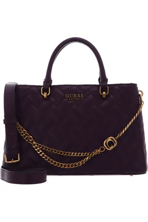 Guess Handtas Schoudertas Gracelynn Girlfriend Satchel Donkerpaars