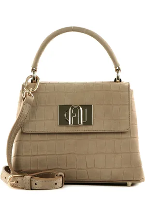 Furla Leren Handtas Avondtas 1927 Mini Top Handle Bag Lichtbruin