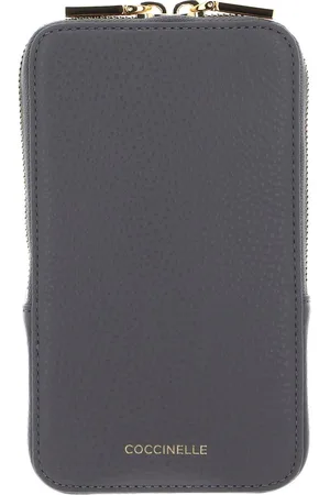 Coccinelle Leren Telefoontasje Flor Hi-Tech Phone Bag Grijs