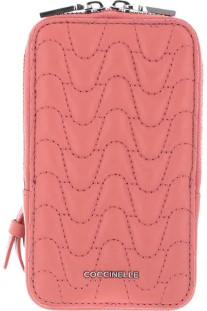 Coccinelle Leren Telefoontasje Flor Matelasse Hi-Tech Phone Bag Roze