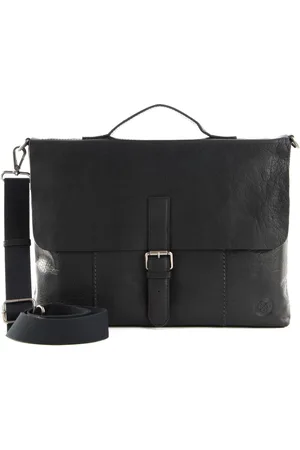 Saddler Business tas Schoudertas met laptopvak Ålesund Computer Bag Zwart