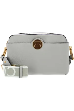 Coccinelle Leren Schoudertas Liya Signature Crossbody Grained Leather Mintgroen
