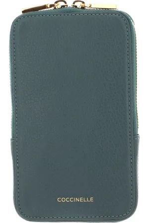 Coccinelle Leren Telefoontasje Flor Hi-Tech Phone Bag Groen