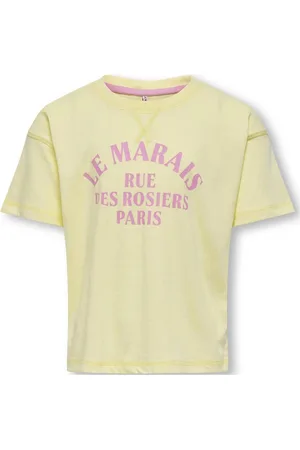 ONLY Meisjes T-Shirt SINNA Yellow Pear Marais Regular Fit
