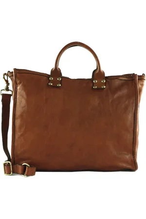 Campomaggi Leren Shopper Schoudertas Shopping Bag Terracotta