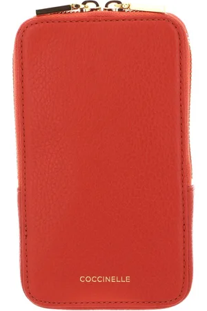 Coccinelle Leren Telefoontasje Flor Hi-Tech Phone Bag Oranje