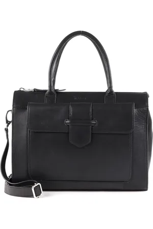 Saddler Leren Schoudertas Business tas Lo Working Bag Zwart