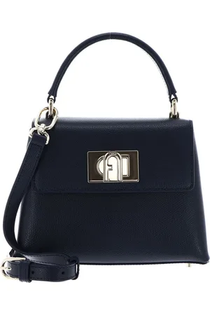 Furla Leren Handtas Avondtas 1927 Mini Top Handle Bag Donkerblauw