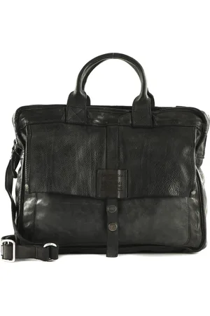 Campomaggi Leren Business tas Giove Briefcase Donkergrijs