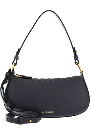 Coccinelle Leren Schoudertas Avondtas Merveille Mini Bag Donkergrijs
