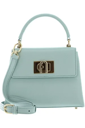 Furla Leren Handtas Avondtas 1927 Mini Top Handle Bag Lichtblauw