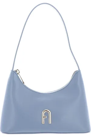 Furla Leren Schoudertas Avondtas Diamante Mini Shoulder Bag Blauwgrijs