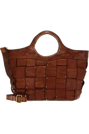 Campomaggi Leren Handtas Shopper Shopping Bag Bruine