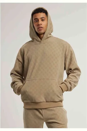 Urban classics Jacquard Velvet Oversized Hoodie/trui - L