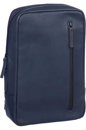 Leonhard Heyden Leren Schoudertas Slingtas Den Haag Crossbag Donkerblauw