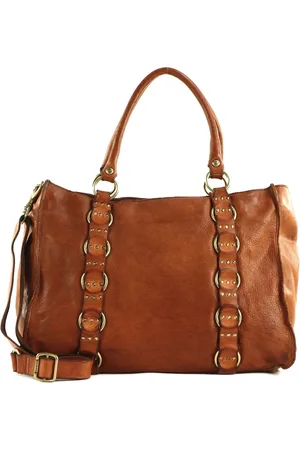 Campomaggi Leren Schoudertas Shopping Bag Bruine