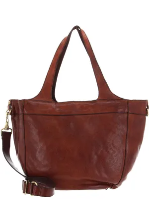 Campomaggi Leren Schoudertas Shopping Bag Bruine