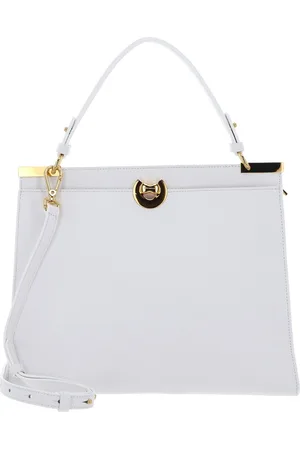 Coccinelle Leren Schoudertas Binxie Handbag Grained Leather Wit