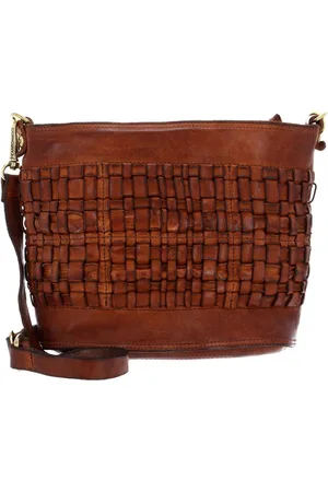 Campomaggi Leren Schoudertas Edera Bucket Bag Bruine