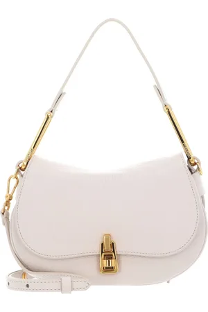 Coccinelle Leren Schoudertas Magie Soft Shoulderbag Grained Leather Crème