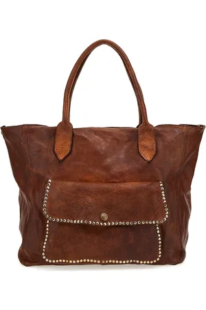 Campomaggi Leren Shopper Schoudertas Shopping Bag Bruine