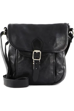 Campomaggi Leren Schoudertas Venere Crossbody Bag Zwart