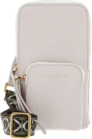 Coccinelle Leren Telefoontasje Pixie Hi-Tech Phone Bag Crème