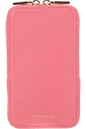 Coccinelle Leren Telefoontasje Flor Hi-Tech Phone Bag Koraalrood