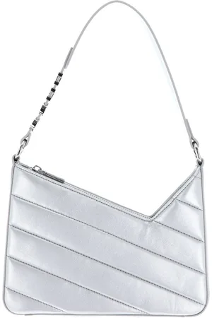 HUGO BOSS Schoudertas Avondtas Mel Shoulderbag-Quilt Zilverkleurig