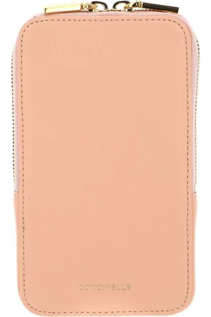Coccinelle Leren Telefoontasje Flor Hi-Tech Phone Bag Abrikoos