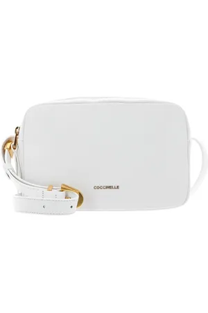 Coccinelle Leren Schoudertas Gleen Handbag Grained Leather Wit