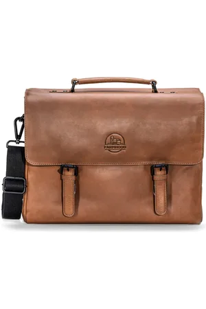 FARMHOOD Leren Business tas Afzonderlijke gevallen Nashville Briefcase 3F Bruine