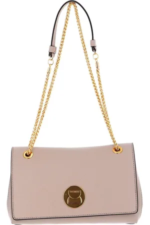Coccinelle Leren Schoudertas Liya Shoulder Bag Beige