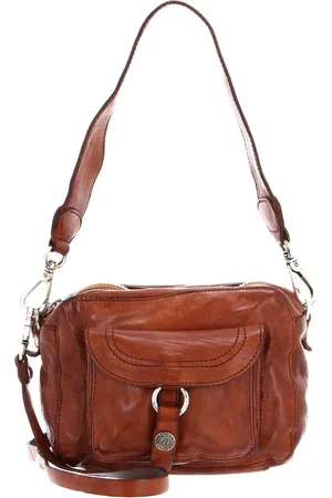 Campomaggi Leren Schoudertas Bowling Bag Mini Terracotta