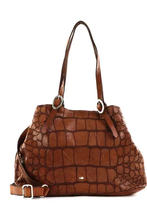 Campomaggi Leren Schoudertas Shopper Centaurus Shopping Bag Bruine