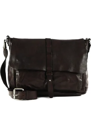 Campomaggi Leren Schoudertas Dioniso Crossbody Bag Donkerbruin