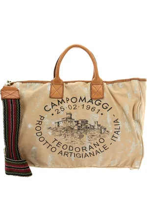 Campomaggi Schoudertas Handtas Crocus Shopping Bag Beige