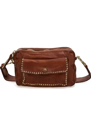 Campomaggi Leren Schoudertas Bowling Bag Bruine