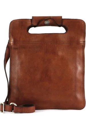 Campomaggi Leren Schoudertas Vertical Briefcase Bruine